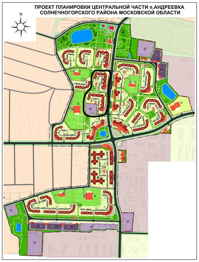 Карта андреевка солнечногорский район с номерами домов
